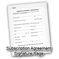 icon – Subscription Agreement Signature Page